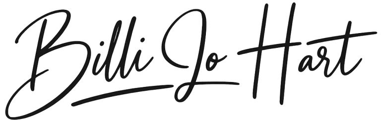 Billi Jo Hart in script font.